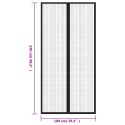 VidaXL Moskitiera na drzwi z magnesami, 2 szt., czarna, 220x100 cm