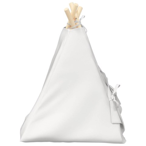 VidaXL Namiot dla zwierząt z poduszką Biały 40 x 40 x 50 cm Poliester