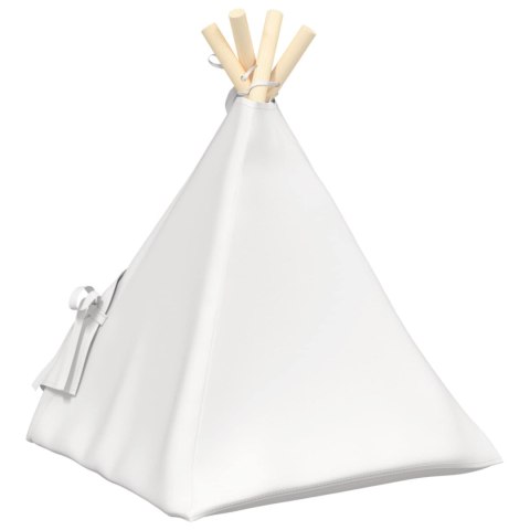 VidaXL Namiot dla zwierząt z poduszką Biały 40 x 40 x 50 cm Poliester