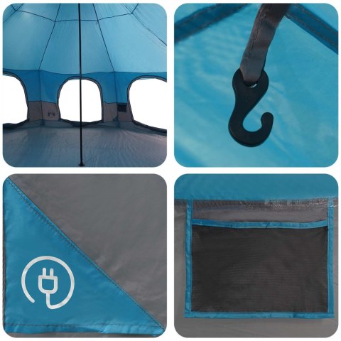 VidaXL Namiot rodzinny Niebieski 10-osobowy