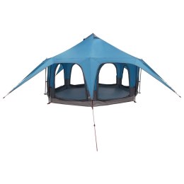 VidaXL Namiot rodzinny Niebieski 5-osobowy Polyester 185T z powłoką PU