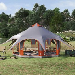 VidaXL Namiot rodzinny Szary i pomarańczowy 5-osobowy