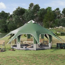 VidaXL Namiot rodzinny Zielony 5-osobowy Polyester 185T z powłoką PU