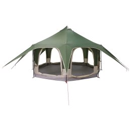 VidaXL Namiot rodzinny Zielony 5-osobowy Polyester 185T z powłoką PU