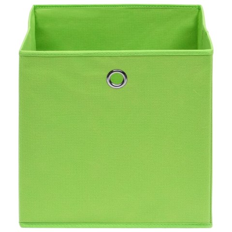 VidaXL Pudełka, 4 szt., zielone, 32x32x32 cm, tkanina