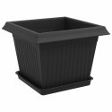 VidaXL Doniczki 24 pcs Czarny 23 x 23 x 17,5 cm Z tworzywa sztucznego