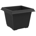 VidaXL Doniczki 24 pcs Czarny 23 x 23 x 17,5 cm Z tworzywa sztucznego
