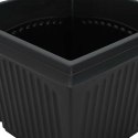 VidaXL Doniczki 24 pcs Czarny 23 x 23 x 17,5 cm Z tworzywa sztucznego