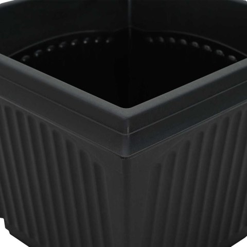 VidaXL Doniczki 24 pcs Czarny 23 x 23 x 17,5 cm Z tworzywa sztucznego