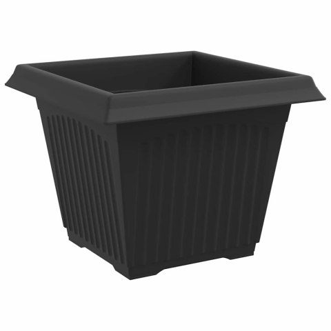 VidaXL Doniczki 6 pcs Czarny 28,5 x 28,5 x 22 cm Z tworzywa sztucznego