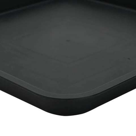VidaXL Doniczki 6 pcs Czarny 28,5 x 28,5 x 22 cm Z tworzywa sztucznego