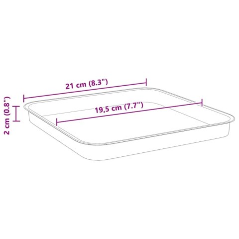 VidaXL Doniczki 6 pcs Czerwony ceglasty 28,5 x 28,5 x 22 cm