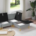 VidaXL Modularny Zestaw Sofy z Przechowalnią 4 pcs jasnoszary tkanina