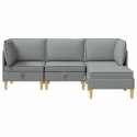 VidaXL Modularny Zestaw Sofy z Przechowalnią 4 pcs jasnoszary tkanina