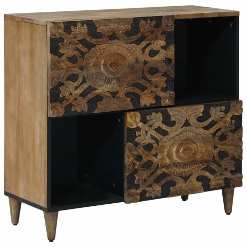 BUFET Z DRZWIAMI BRĄZOWY 80X33,5X75CM DREWNO Z MANGO