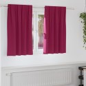 VidaXL Firany blackout z kółkami 2 pcs Czerwone wino 140 x 140 cm