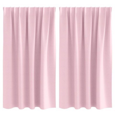 VidaXL Firany blackout z kółkami 2 pcs Dziecięcy róż 140 x 140 cm