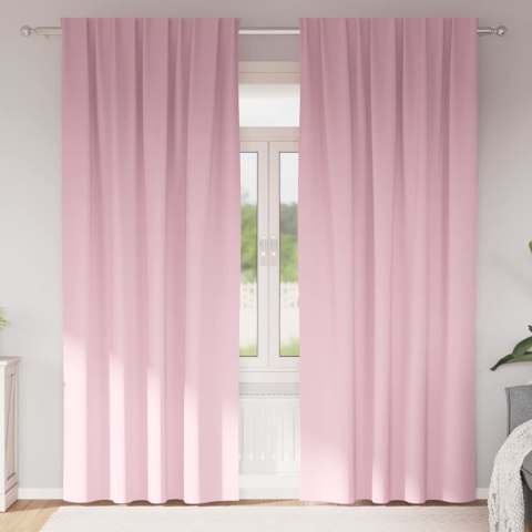 VidaXL Firany blackout z kółkami 2 pcs Dziecięcy róż 225 x 140 cm