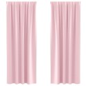 VidaXL Firany blackout z kółkami 2 pcs Dziecięcy róż 225 x 140 cm