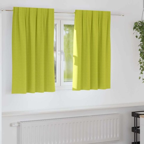 VidaXL Firany blackout z kółkami 2 pcs Zielony 140 x 140 cm Poliester