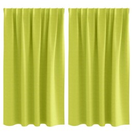 VidaXL Firany blackout z kółkami 2 pcs Zielony 140 x 140 cm Poliester