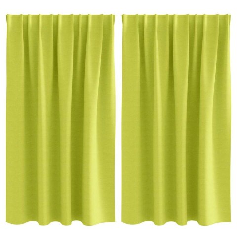 VidaXL Firany blackout z kółkami 2 pcs Zielony 140 x 140 cm Poliester