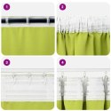 VidaXL Firany blackout z kółkami 2 pcs Zielony 140 x 140 cm Poliester