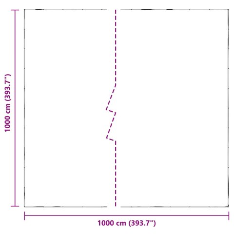 VidaXL Plandeka z oczkami przezroczysty 10 x 10 m Polietylen