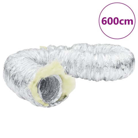 VidaXL Przewód wentylacyjny, izolowany, aluminiowy, 6 m, Ø10 cm