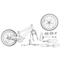 VidaXL Rower Dziecięcy 20 Cali dla dzieci w wieku 6-11 lat Czarny