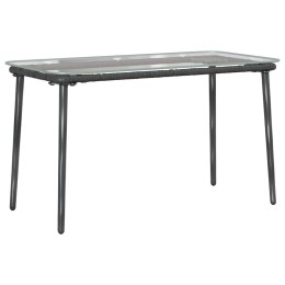 VidaXL Stół Ogrodowy Czarny 80 x 40 x 45 cm polirattan