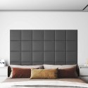 VidaXL Wejściowy zagłówek 12 pcs Szary 30 x 30 cm tkanina