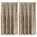 VidaXL Zasłony z weluru 2 pcs szampański 140 x 140 cm Aksamit