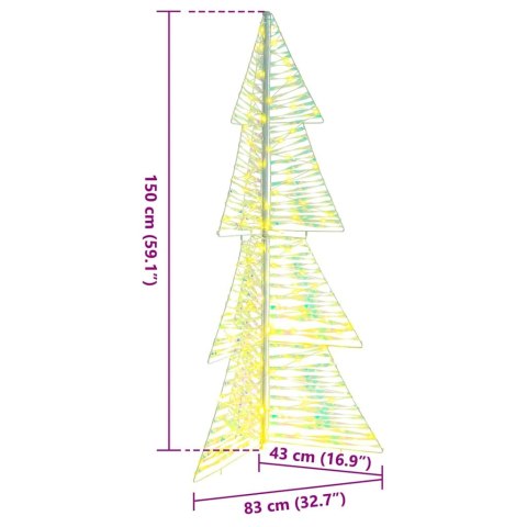 VidaXL Choinka z 160 diodami LED Ciepła biel 150 cm PET
