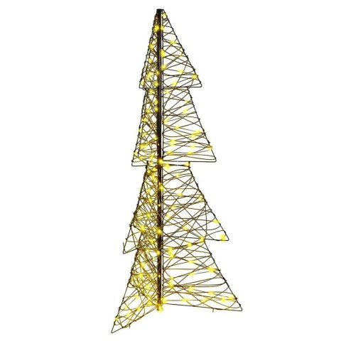 VidaXL Choinka z 160 diodami LED Ciepła biel 150 cm rattan