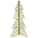 VidaXL Choinka z 160 diodami LED Ciepła biel 150 cm rattan