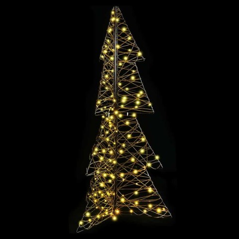 VidaXL Choinka z 160 diodami LED Ciepła biel 150 cm rattan