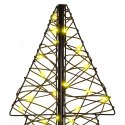 VidaXL Choinka z 160 diodami LED Ciepła biel 150 cm rattan