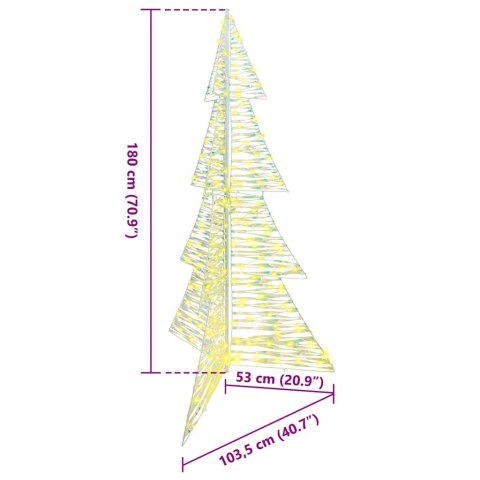 VidaXL Choinka z 240 diodami LED Ciepła biel 180 cm PET