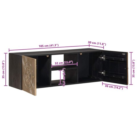 VidaXL Szafka pod telewizor z półką Mosiądz 105 x 30 x 35 cm