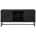 VidaXL Szafka pod telewizor z szufladą z półką Czarny 105 x 30 x 54 cm