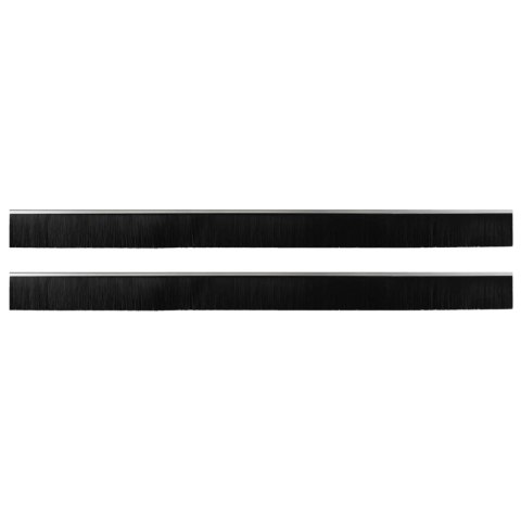 VidaXL Szczotki uszczelniające do drzwi samoprzylepne 2 pcs Srebrny