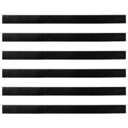 VidaXL Szczotki uszczelniające do drzwi samoprzylepne 6 pcs Biały