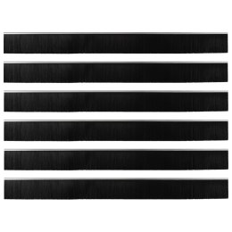 VidaXL Szczotki uszczelniające do drzwi samoprzylepne 6 pcs Srebrny