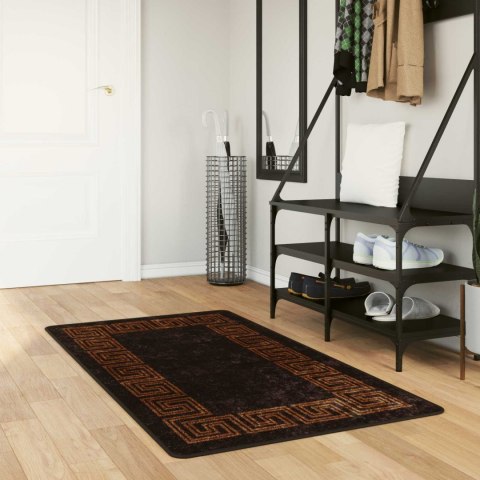 VidaXL Chodnik dywanowy MARSA Czarny 100 x 150 cm Poliester i PVC