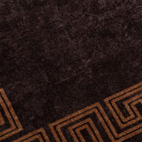 VidaXL Chodnik dywanowy MARSA Czarny 50 x 100 cm Poliester i PVC