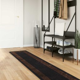 VidaXL Chodnik dywanowy MARSA Czarny 50 x 250 cm Poliester i PVC