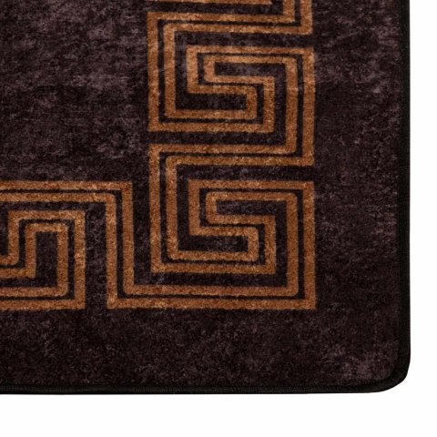 VidaXL Chodnik dywanowy MARSA Czarny 50 x 350 cm Poliester i PVC