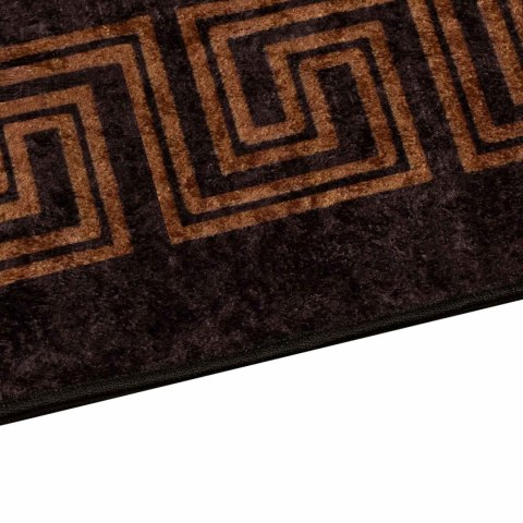 VidaXL Chodnik dywanowy MARSA Czarny 50 x 400 cm Poliester i PVC