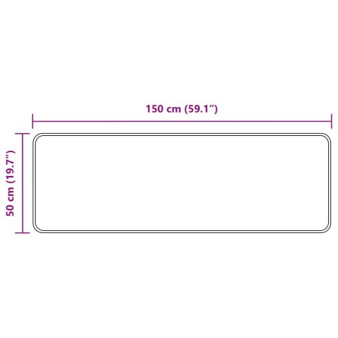 VidaXL Chodnik dywanowy MARSA Żółty 50 x 150 cm Poliester i PVC